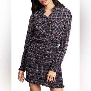 NWT VERONICA BEARD Melnar Plaid Mini Dress Size 0
